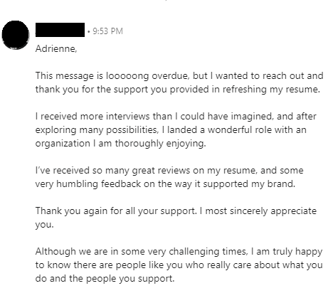 Executive Resume Before and After